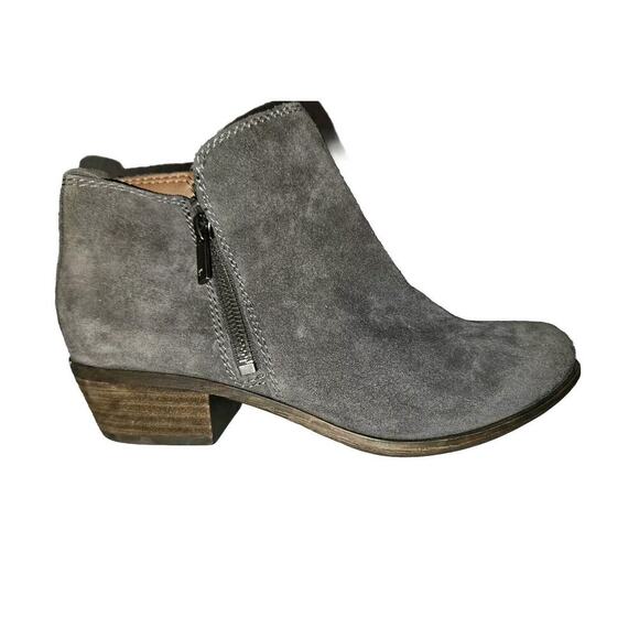 New! Lucky Brand Ankle Boots Gray Zip Size 7 - Picture 2 of 10